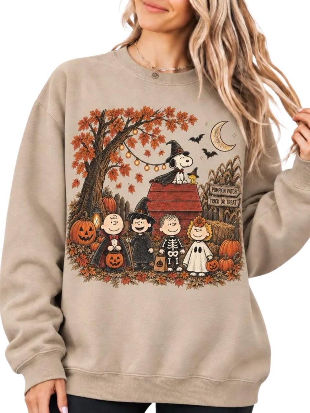 Sand Peanuts Halloween Graphic Sweatshirt